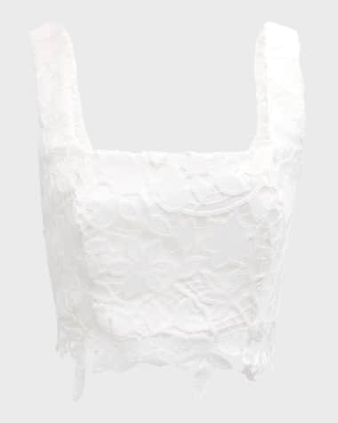 Milly Chay Floral Lace Crop Top