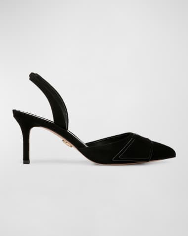 Veronica Beard Lisbeth Suede Halter Pumps