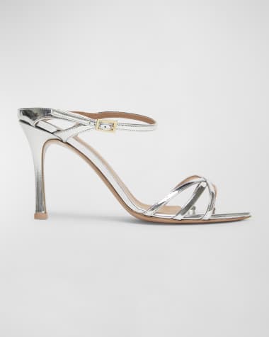 Malone Souliers Yuna Mirror Buckle Slide Sandals