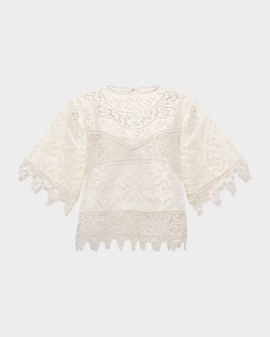 Ulla Johnson Aria Cutwork Embroidered Linen Blouse