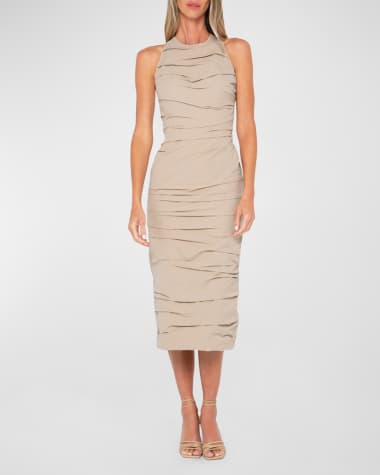 JBQ Birkin Gathered Midi Dress