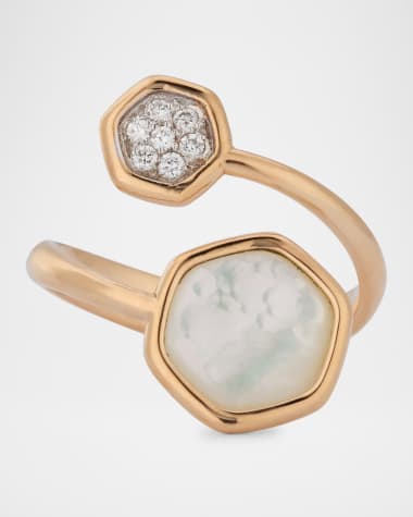 Utopia 18K Rose Gold Diamond and Mother-Of-Pearl Ring