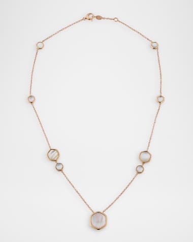 Utopia 18K Rose Gold Diamond and Mother-Of-Pearl Necklace