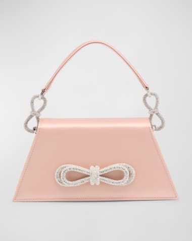 MACH & MACH Samantha Bow Satin Top-Handle Bag