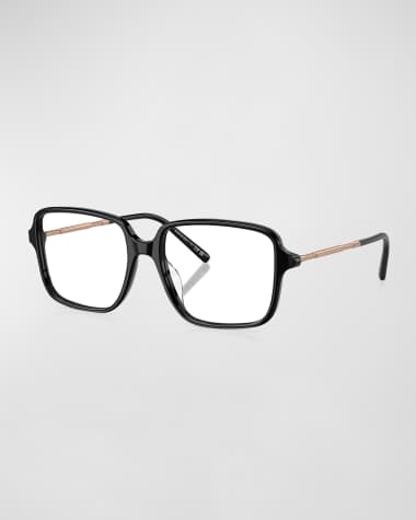 Brunello Cucinelli Modern Mixed-Media Square Glasses