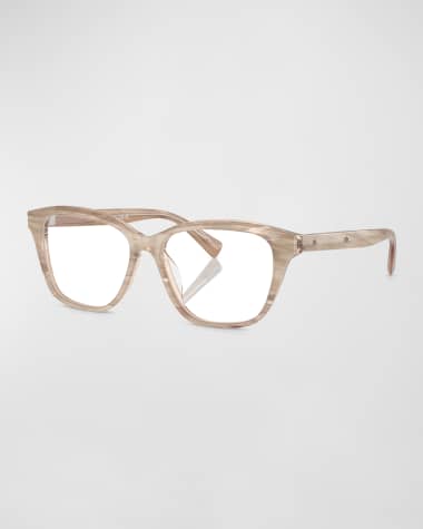 Brunello Cucinelli Logo Acetate Butterfly Glasses