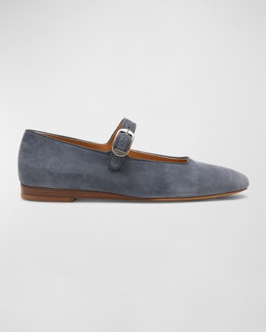 Le Monde Beryl Classic Suede Mary Jane Ballerina Flats