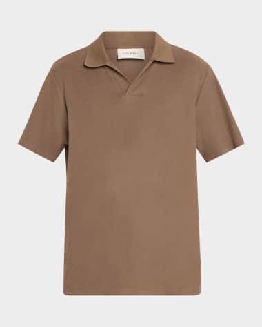 FRAME Men's Jacquard Polo Shirt