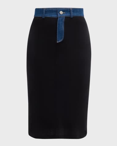 Coperni Second-Skin Rib Denim Skirt
