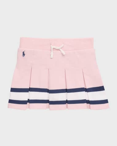 Ralph Lauren Childrenswear Girl's Pleated Striped Skort, Size 2-6X