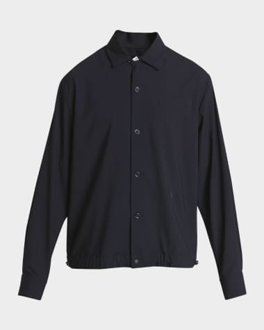 Givenchy Men's Wool Long-Sleeve 4G Overshirt