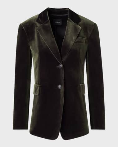 Akris Taddeo Stretch Velvet Blazer Jacket