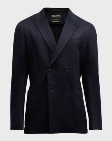ZEGNA Men's Double-Breasted Cashmere Cardigan Jacket
