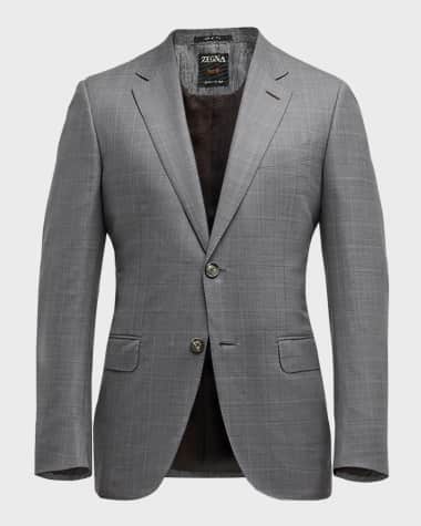 ZEGNA Men's Prince of Wales Centoventimila Wool Suit