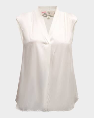 Maison Common V Front Silk-Blend Top