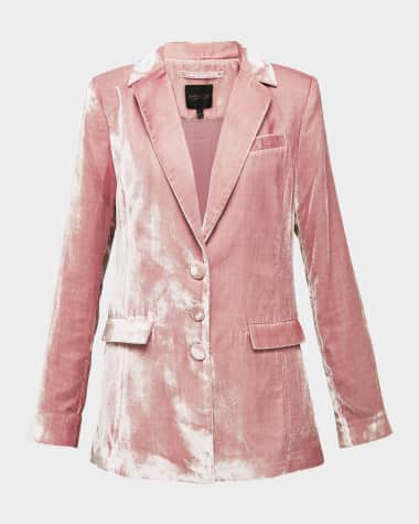 AS by DF Fiona Velvet Boyfriend Blazer