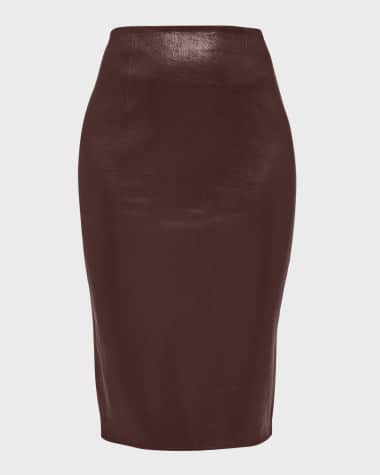 AS by DF Claude Stretch Leather Skirt
