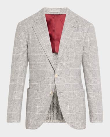 Brunello Cucinelli Men's Plaid-Print Wool Sport Coat
