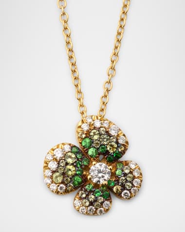 Miseno 18K Yellow Gold Ischia Pendant with Diamonds and Tsavorites