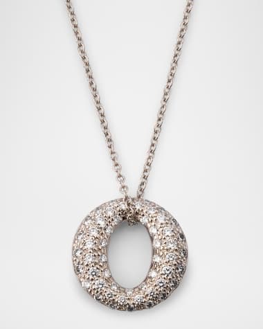 NM Estate Estate Elsa Peretti x Tiffany Platinum Pave Diamond Sevillana Pendant Necklace