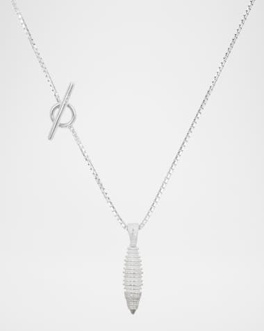 Marco Dal Maso Men's Acies Cocoon Triple White Pendant Necklace