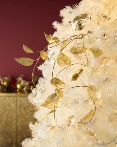 Jim Marvin 40" Gold Shiny Ivy Leaves Spray