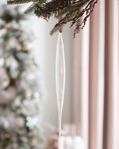 Jim Marvin Clear Elliptical Bubblegum Christmas Ornament