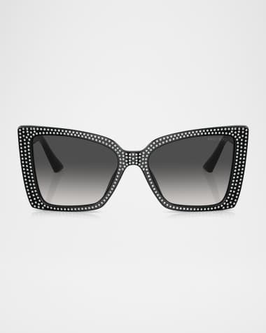 Jimmy Choo Embellished Acetate Butterfly Sunglasses