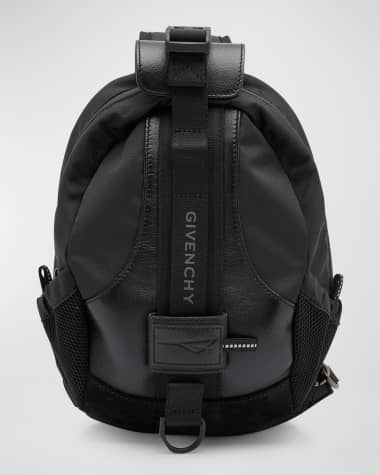Givenchy Men's G-Trail Nylon and Leather Sling Crossbody Bag