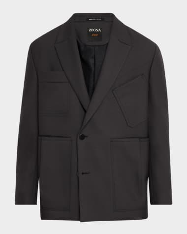ZEGNA Men's Gardener Wool Single-Breasted Jacket
