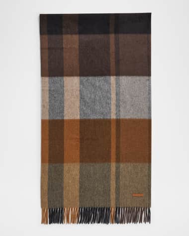 ZEGNA Men's Oasi Cashmere Plaid Scarf
