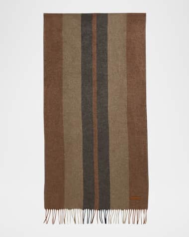 ZEGNA Men's Silk Multi-Stripe Scarf