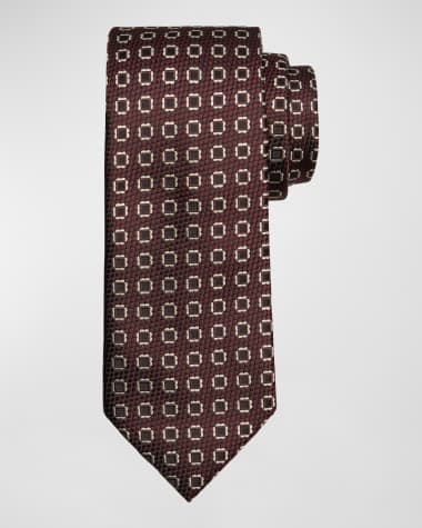 ZEGNA Men's Fancy Box Silk Tie