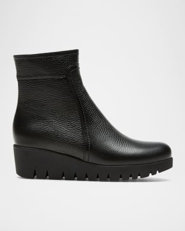 La Canadienne Token Suede Wedge Ankle Booties