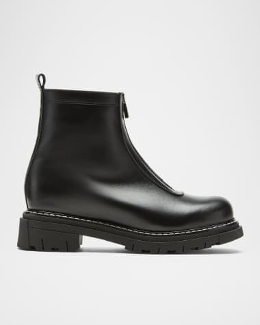 La Canadienne Deon Leather Zip-Up Ankle Booties