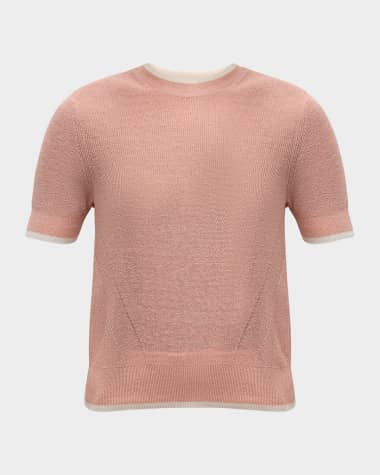 Veronica Beard Tula Short-Sleeve Sweater