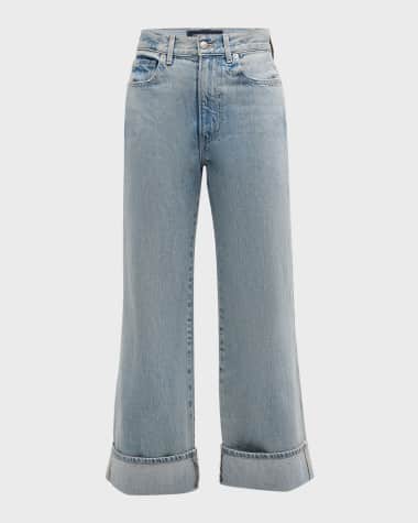 Veronica Beard Taylor Cropped Wide-Leg Jeans