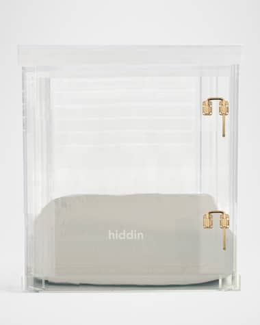 HIDDIN Medium Clear View Pet Crate With Golden Latch