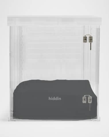 HIDDIN Medium Clear View Pet Crate With Silver Latch