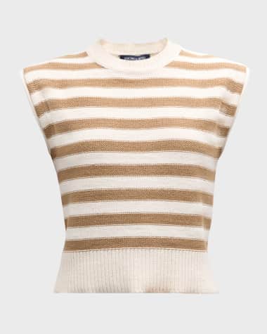 Veronica Beard Vera Stripe Sleeveless Sweater