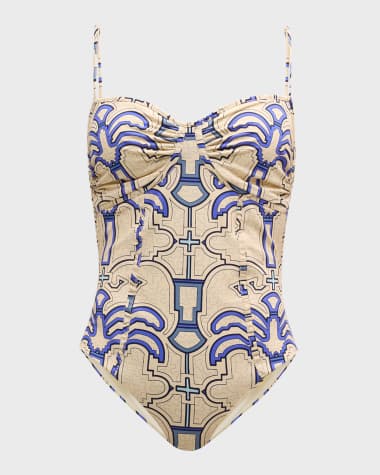 Johanna Ortiz Lagoon Lure Bustier One-Piece Swimsuit