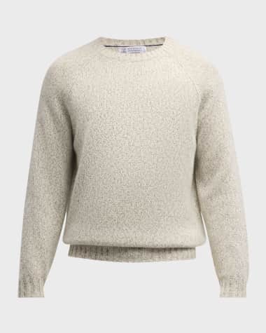Brunello Cucinelli Men's Mouline Cashmere Crewneck Sweater