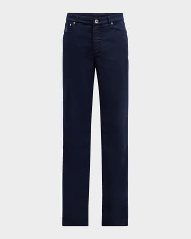 Brunello Cucinelli Men's Garment-Dyed 5-Pocket Pants