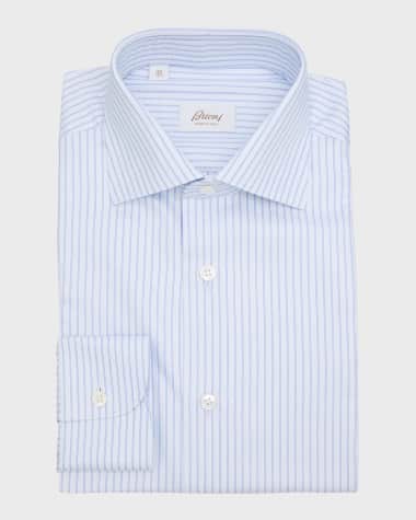 Brioni Men's Striped Dress Shirt