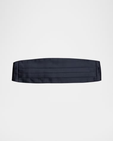 Brunello Cucinelli Men's Cotton and Silk Pleated Cummerbund