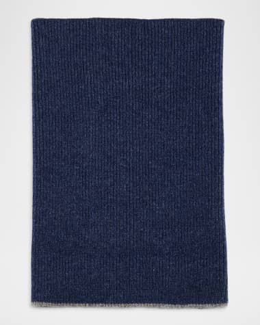 Brunello Cucinelli Men's Ribbed Cashmere Neck Warmer