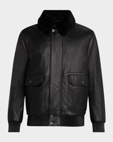 Brioni Men's Soft Grain Deerskin Bomber Jacket