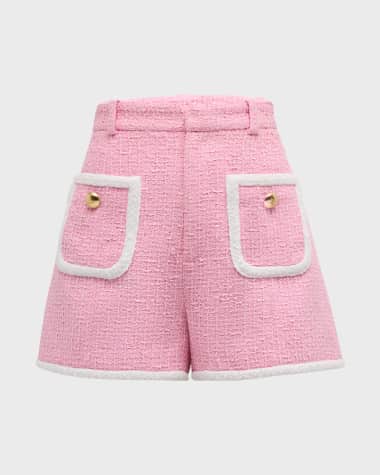 Cinq a Sept Auden Contrast Boucle Shorts