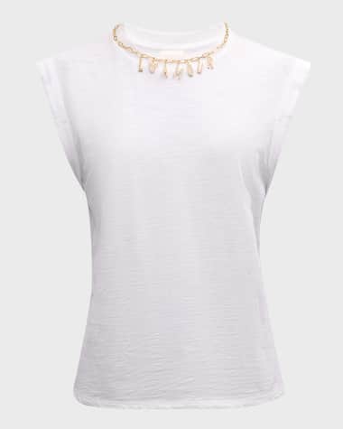 Cinq a Sept Bella L'amour Short-Sleeve Cotton T-Shirt