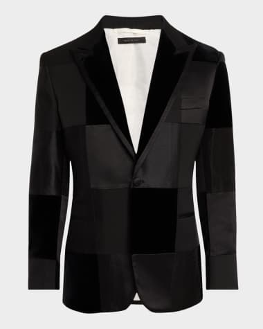 Brioni Men's Virgilio Patchwork Dinner Jacket